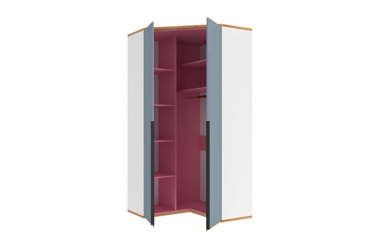 Угловой шкаф Урбан 528.060, белый/розовый в Сыктывкаре - изображение 2