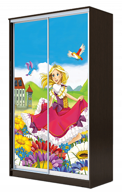 Шкаф-купе 2-х дверный ХИТ 23-4-17-77-11, Принцесса, венге в Сыктывкаре - изображение