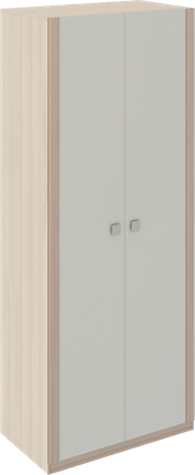 Двухстворчатый шкаф Глэдис М22 (Шимо светлый/Белый текстурный) в Сыктывкаре - изображение