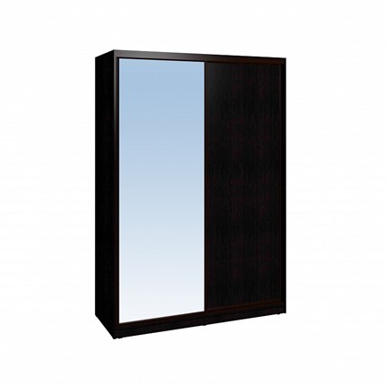 Шкаф 2-х дверный 1600 Домашний Зеркало/ЛДСП, Венге в Сыктывкаре - изображение