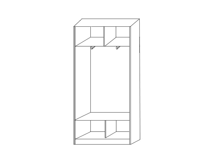 Шкаф 2-х дверный 2200х1200х420 с одним зеркалом ХИТ 22-4-12/2-15 Дуб Млечный в Сыктывкаре - изображение 1