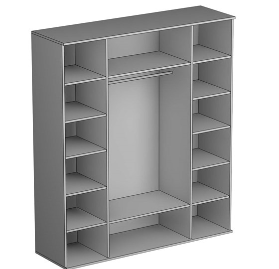 Шкаф четырехдверный Twist, 2 зеркала, (Tw-ШО-04 2г/2зр) в Сыктывкаре - изображение 1