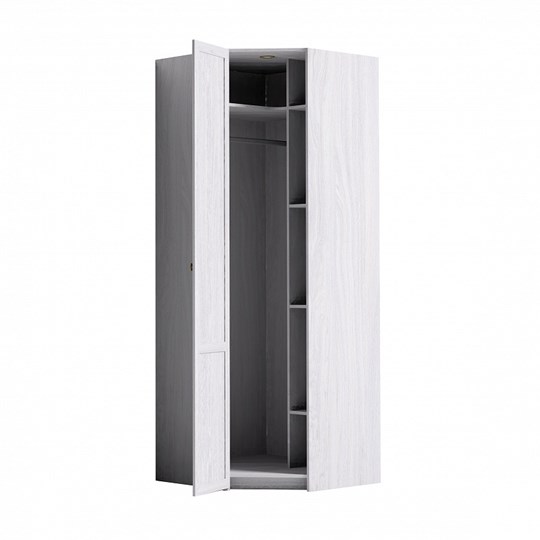 Распашной шкаф угловой Sherlock 63+ фасад стандарт, Ясень Анкор светлый в Сыктывкаре - изображение 2