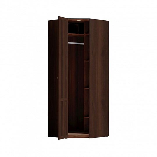 Распашной угловой шкаф Sherlock 63+ фасад стандарт, Орех шоколадный в Сыктывкаре - изображение 2