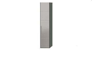 Шкаф Наоми с зеркальной дверью правый, цвет Фон серый, Джут  СМ-208.07.02 R в Сыктывкаре - предосмотр