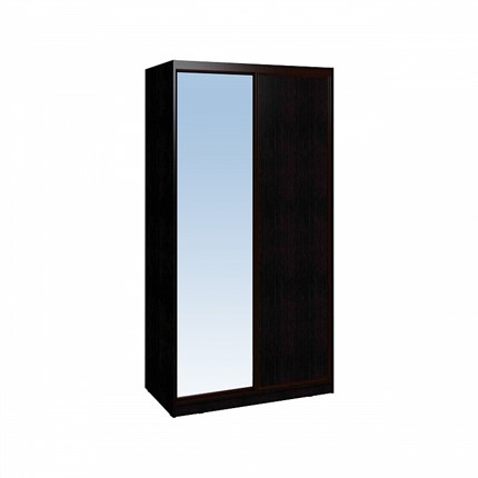 Шкаф 2-х створчатый 1200 Домашний Зеркало/ЛДСП, Венге в Сыктывкаре - изображение