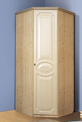 Распашной угловой шкаф Ивушка-5, цвет Дуб беленый в Сыктывкаре - изображение