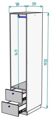 Шкаф 1-дверный Arvid H242 (ВД) в Сыктывкаре - изображение 1