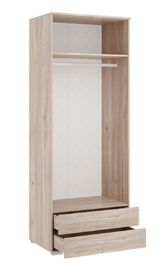 Шкаф двухдверный с ящиками Лайк 55.01, дуб мария/какао в Сыктывкаре - изображение 2