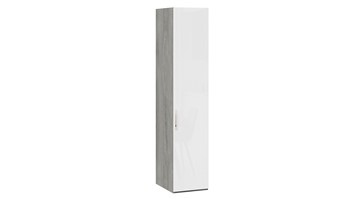 Шкаф одностворчатый Эмбер СМ-348.07.001 (Дуб Гамильтон/Белый глянец) в Сыктывкаре