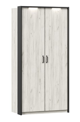2-створчатый шкаф Техно с паспарту, Дуб крафт белый в Сыктывкаре - изображение