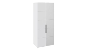 Распашной шкаф Наоми с 1 зеркальной правой дверью, цвет Белый глянец СМ-208.07.04 R в Сыктывкаре