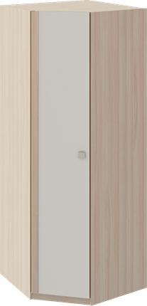 Распашной угловой шкаф Глэдис М21 (Шимо светлый/Белый текстурный) в Сыктывкаре - изображение