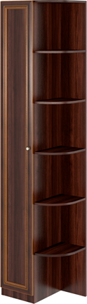 Угловой шкаф-стеллаж Беатрис М13 левый (Орех Гепланкт) в Сыктывкаре - изображение