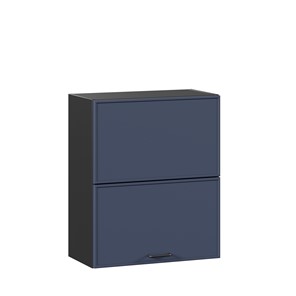 Горизонтальный настенный шкаф 600 комбинированный Индиго ЛД 298.970.000.167, Чёрный/Тёмно-синий в Сыктывкаре