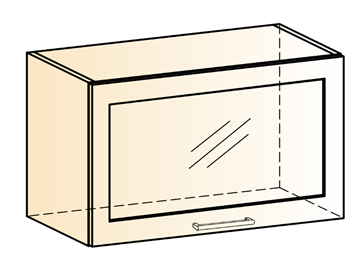 Шкаф навесной Яна L600 Н360 (1 дв. рам.) в Сыктывкаре