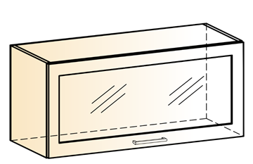 Шкаф навесной Яна L800 Н360 (1 дв. рам.) в Сыктывкаре