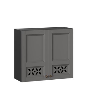 Шкаф на кухню Амели-3 800 ЛД 299.360.000.035, Черный/Оникс серый в Сыктывкаре