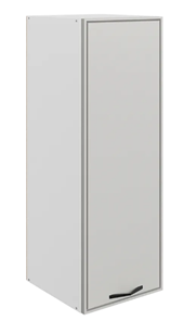 Шкаф кухонный Монако L400 Н900 (1 дв. гл.), белый/маус матовый в Сыктывкаре