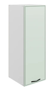 Шкаф на кухню Монако L400 Н900 (1 дв. гл.), белый/ментол матовый в Сыктывкаре