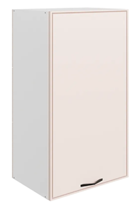 Шкаф настенный Монако L450 Н900 (1 дв. гл.), белый/айвори матовый в Сыктывкаре