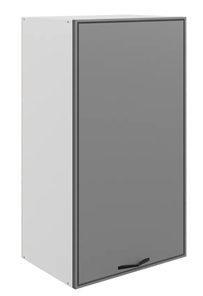 Кухонный шкаф Монако L450 Н900 (1 дв. гл.), белый/графит матовый в Сыктывкаре