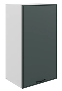 Навесной кухонный шкаф Монако L450 Н900 (1 дв. гл.), белый/грин матовый в Сыктывкаре