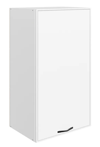Настенный шкаф Монако L450 Н900 (1 дв. гл.), белый/милк матовый в Сыктывкаре