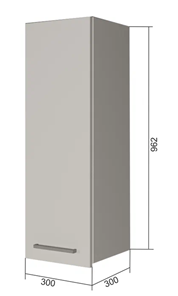 Кухонный шкаф В9 30, Серый/Белый в Сыктывкаре