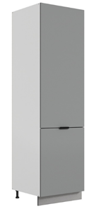 Шкаф-пенал Стоун L600 под холодильник (2 дв.гл.) (белый/оникс софттач) в Сыктывкаре