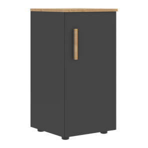 Низкий шкаф колонна с глухой дверью правой FORTA Графит-Дуб Гамильтон  FLC 40.1 (R) (399х404х801) в Сыктывкаре - предосмотр
