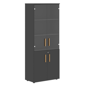 Шкаф комбинированный FORTA Черный Графит  FHC 80.2(Z) (798х404х1965) в Сыктывкаре