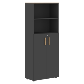 Шкаф с глухими средними дверьми FORTA Графит-Дуб Гамильтон  FHC 80.6(Z) (798х404х1965) в Сыктывкаре