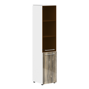 Шкаф колонка комбинированная MORRIS  Дуб Базель/ Белый MHC  42.2 (429х423х1956) в Сыктывкаре