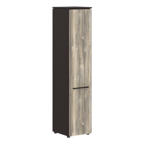 Шкаф колонка с глухой дверью MORRIS  Дуб Базель/Венге Магия MHC 42.1 (429х423х1956) в Сыктывкаре