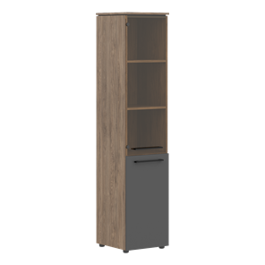 Шкаф высокий комбинированный MORRIS TREND Антрацит/Кария Пальмира MHC  42.2 (429х423х1956) в Сыктывкаре