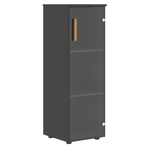 Шкаф колонна средний со стеклянной правой дверью FORTA Черный ГрафитFMC 40.2 (R) (399х404х801) в Сыктывкаре