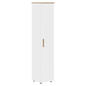 Высокий шкаф с глухой дверью колонна FORTA Белый-Дуб Гамильтон  FHC 40.1 (L/R) (399х404х1965) в Сыктывкаре