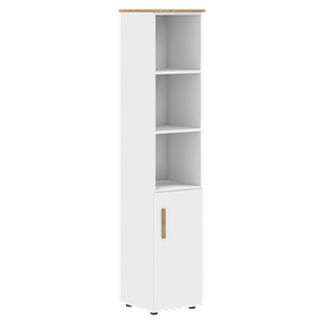 Высокий шкаф колонна с глухой малой дверью правой FORTA Белый-Дуб Гамильтон FHC 40.5 (R) (399х404х1965) в Сыктывкаре