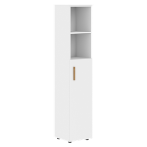 Высокий шкаф с глухой средней дверью  правой FORTA Белый FHC 40.5 (R) (399х404х1965) в Сыктывкаре
