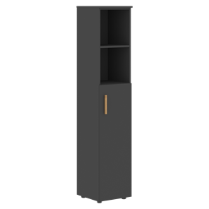 Высокий шкаф колонна с глухой средней дверью правой FORTA Черный Графит  FHC 40.6 (R) (399х404х1965) в Сыктывкаре