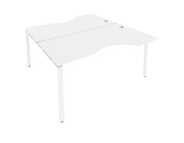 Письменный стол Metal System БП.РАС-СА-2.1 Белый/Белый в Сыктывкаре