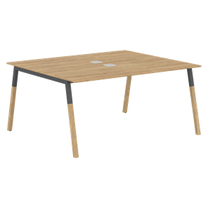 Переговорный стол FORTA Дуб Гамильтон-Черный графит-Бук FWST 1513 (1580x1346x733) в Сыктывкаре