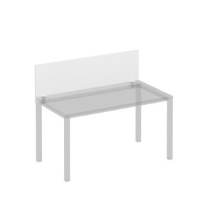 Экран для стола 140 на белом металлокаркасе Комфорт КФ, белый премиум (140x45x1.8) К.Б 842 в Сыктывкаре