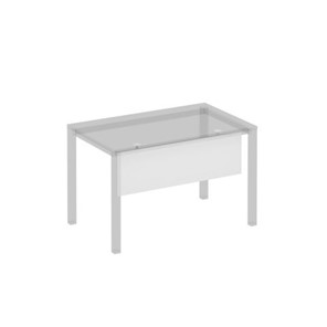 Экран стола защитный (ДСП) с кронштейнами для стола 120 на белом металлокаркасе Комфорт КФ, белый премиум (120x3.2x1.8) К.Б1 812 в Сыктывкаре