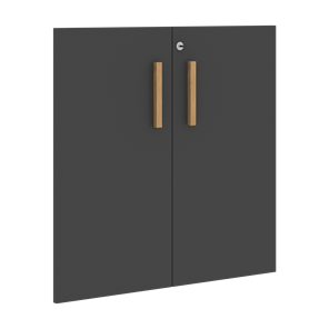Низкие двери для шкафов с замком FORTA Черный ГрафитFLD 40-2(Z) (794х18х766) в Сыктывкаре