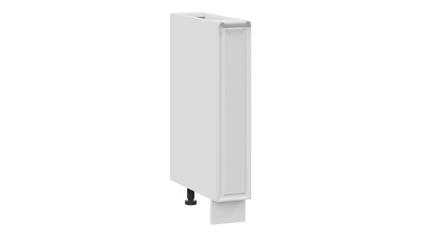 Шкаф напольный с выдвижной корзиной Белладжио 1Н15К (Белый, Фон белый) в Сыктывкаре - изображение