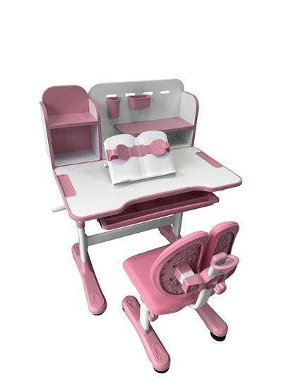 Растущая парта и стул Vivo Pink FUNDESK в Сыктывкаре - изображение 2