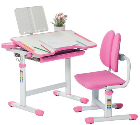 Детский стол-трансформер SET Holto-18 розовый в Сыктывкаре - изображение