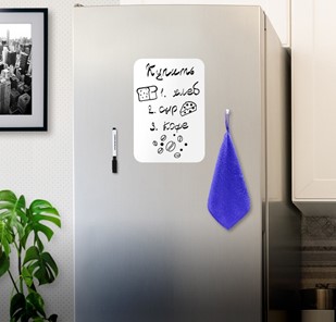 Доска магнитно-маркерная на холодильник BRAUBERG, 30х21 см с маркером, магнитом и салфеткой в Сыктывкаре - предосмотр 2